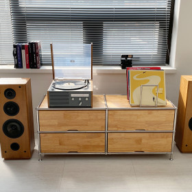 비아 PRIME 모듈가구 P19 WOOD LN 1200 원목 거실장 SWL213C