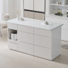 위드 E0 키높은 완전수납 광파오븐 인조대리석 아일랜드 홈바 식탁 렌지대 수납장 1600X750 YDF330C